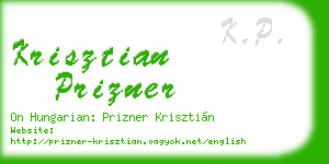 krisztian prizner business card